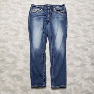 Vigoss Jeans Womens 7/8 Blue Chelsea Bootcut Denim Medium Wash‎